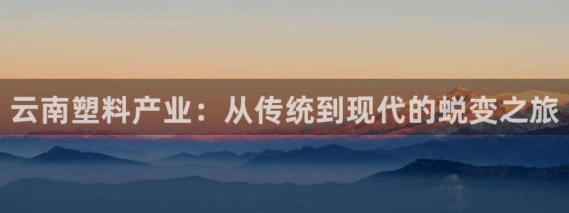 太阳集团董事长：云南塑料产业：从传统到现代的蜕变之旅