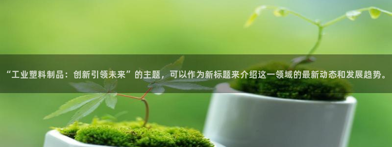 太阳集团电子游戏官网：“工业塑料制品：创新引领未来”的主题，